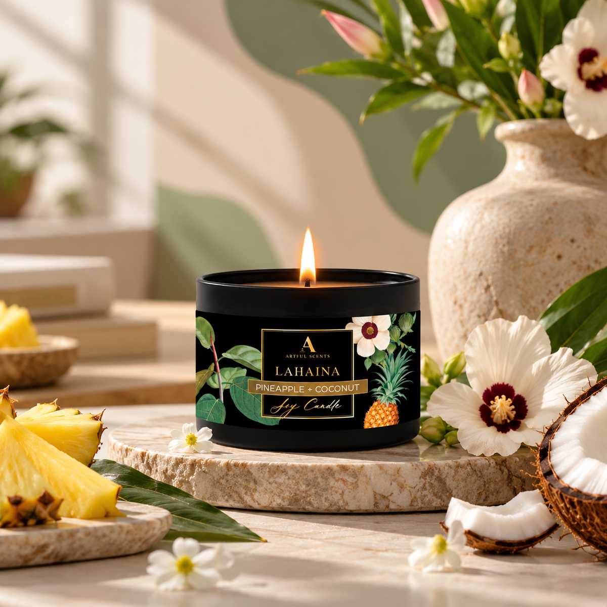 LAHAINA : Pineapple + Coconut Candle
