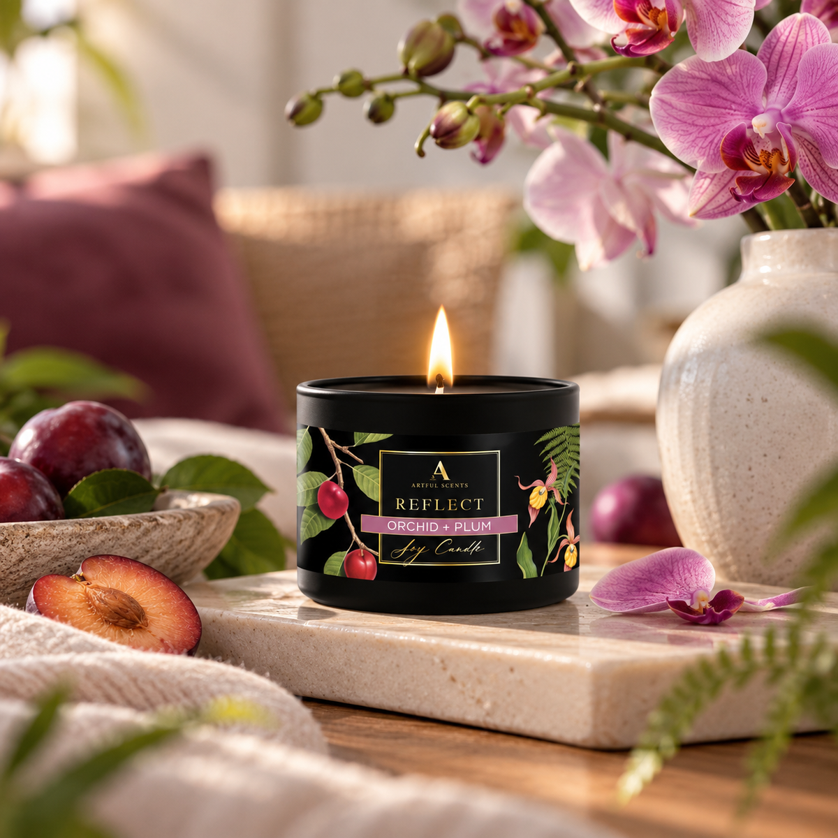 REFLECT : Orchid + Plum Candle